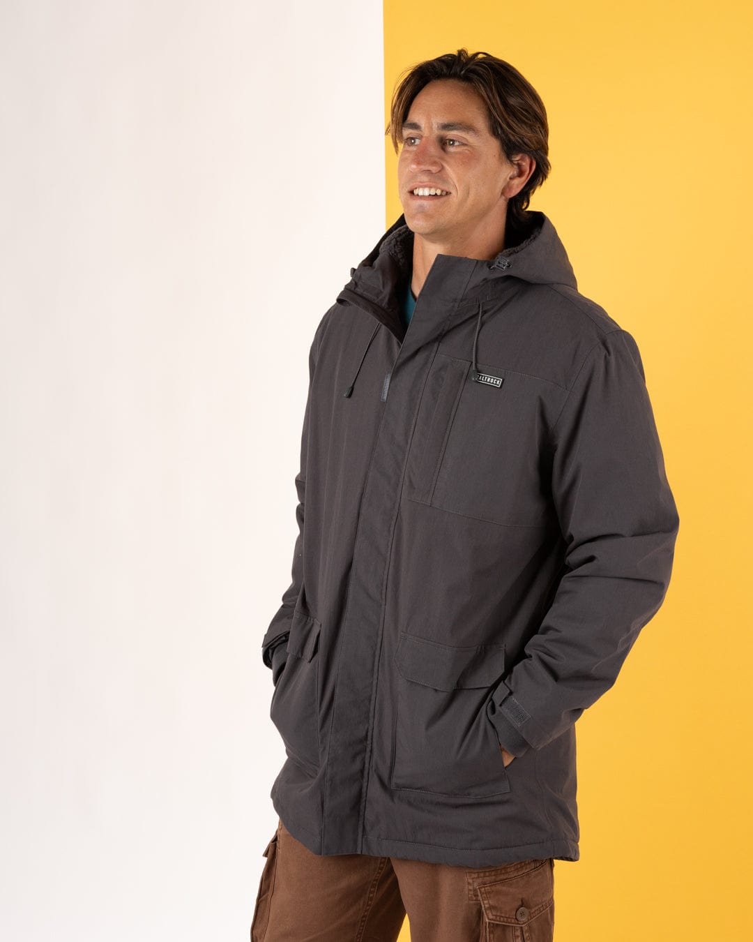 Linden - Mens Water Resistant Coat - Dark Grey