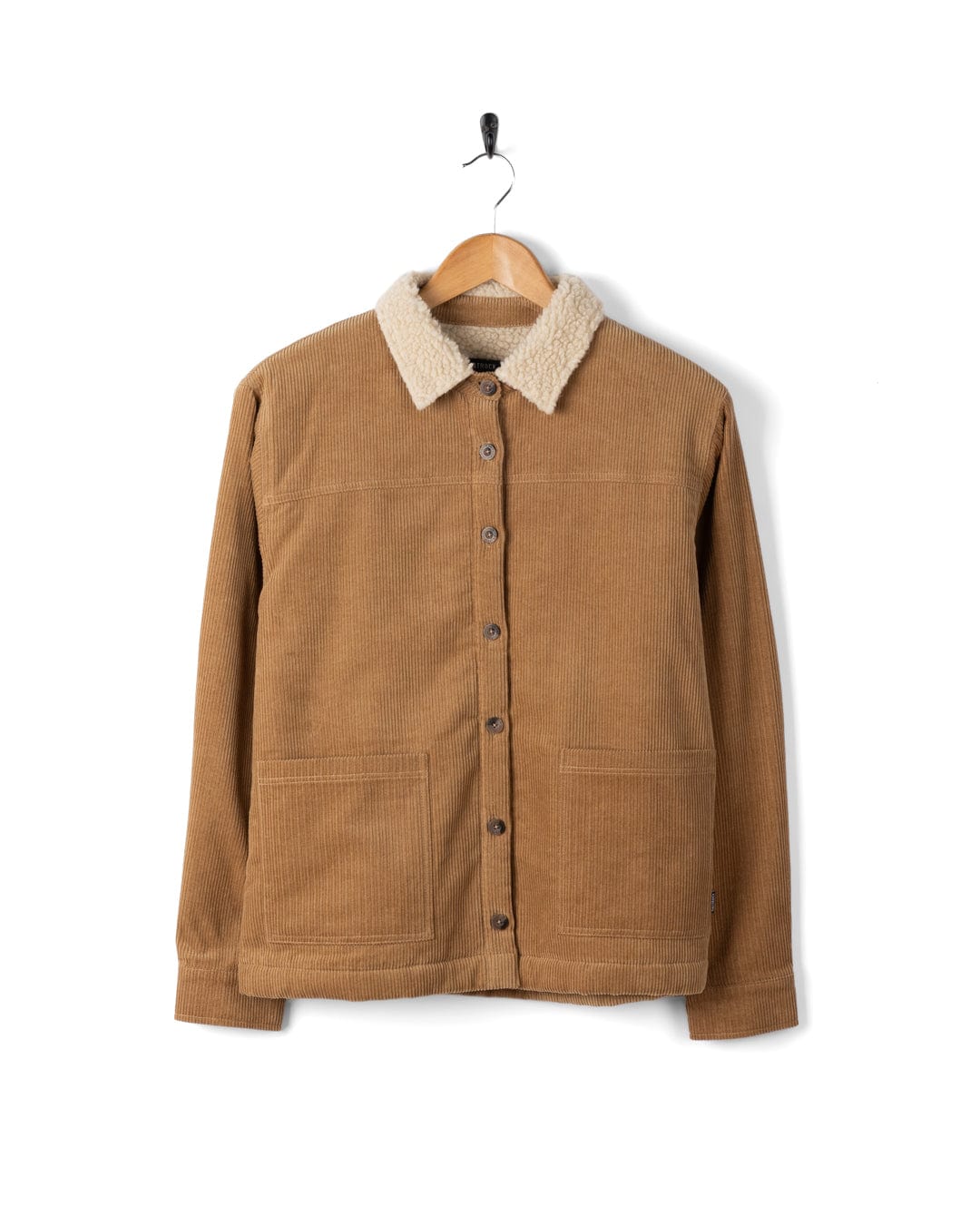 Lola - Womens Corduroy Shacket - Brown
