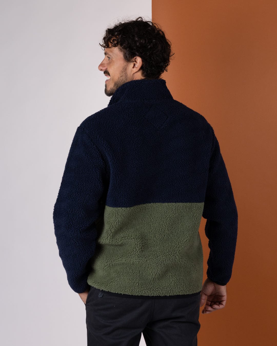 Wye - Mens Borg Zip Fleece - Blue