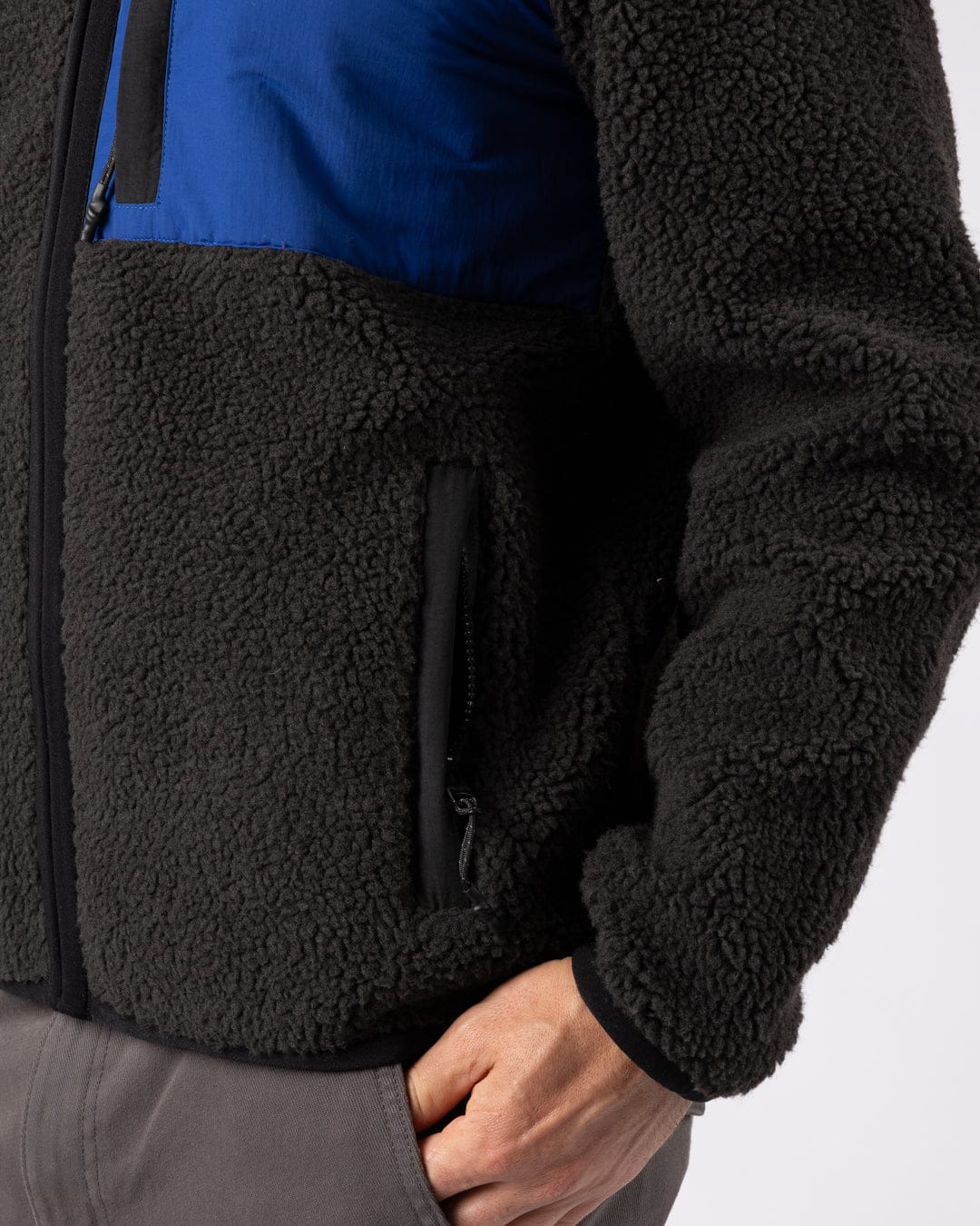 Wye 2 Mens Sherpa Fleece in Grey/Blue