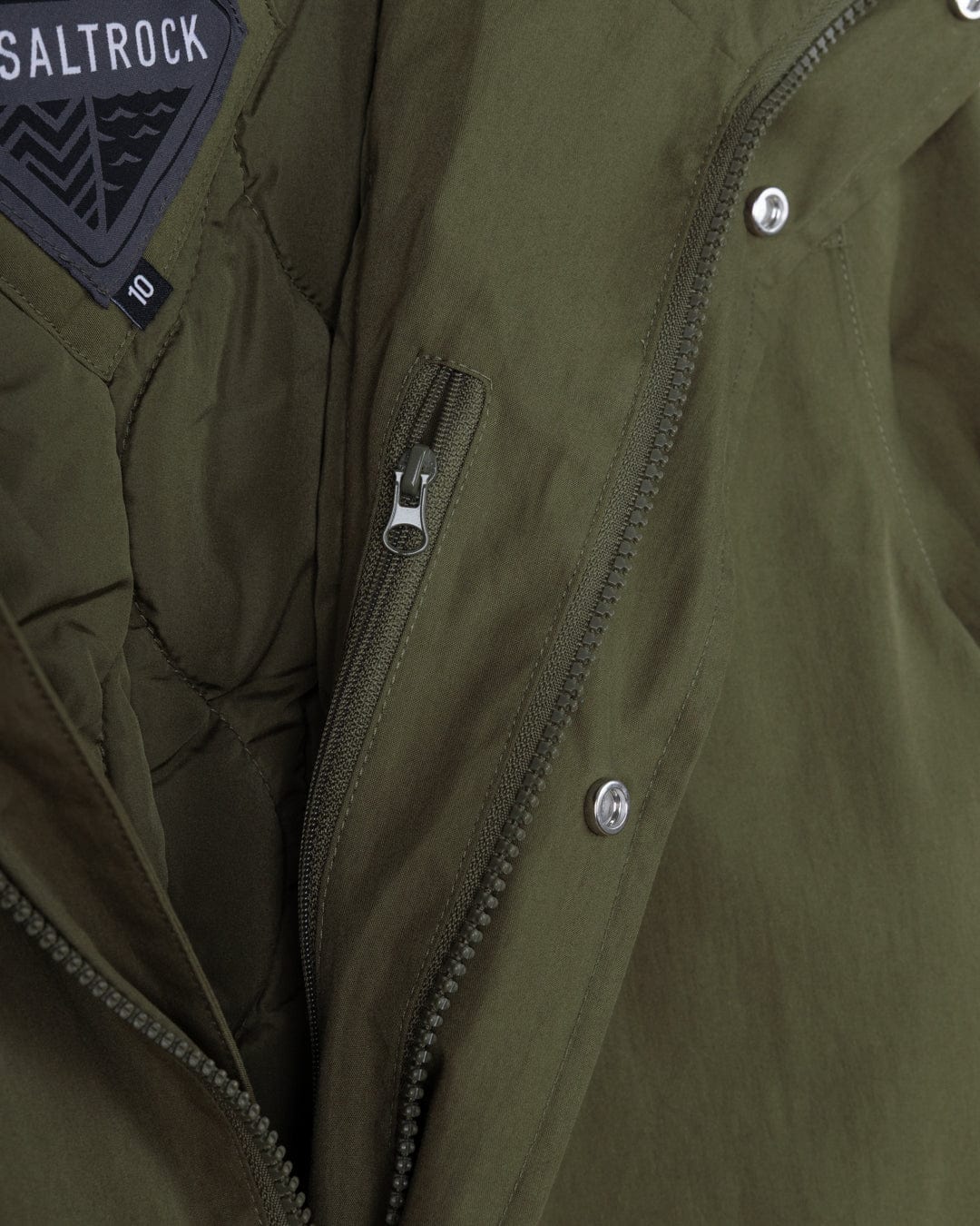 Linden - Womens Water Resistant Coat - Dark Green