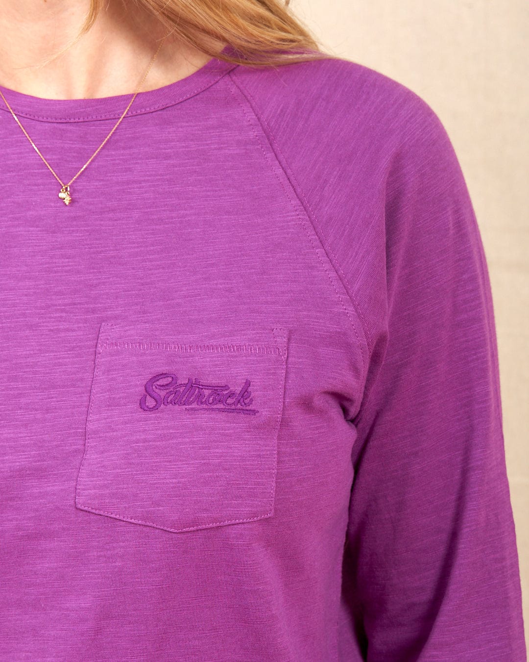 Lana Womens Longline T-Shirt in Purple
