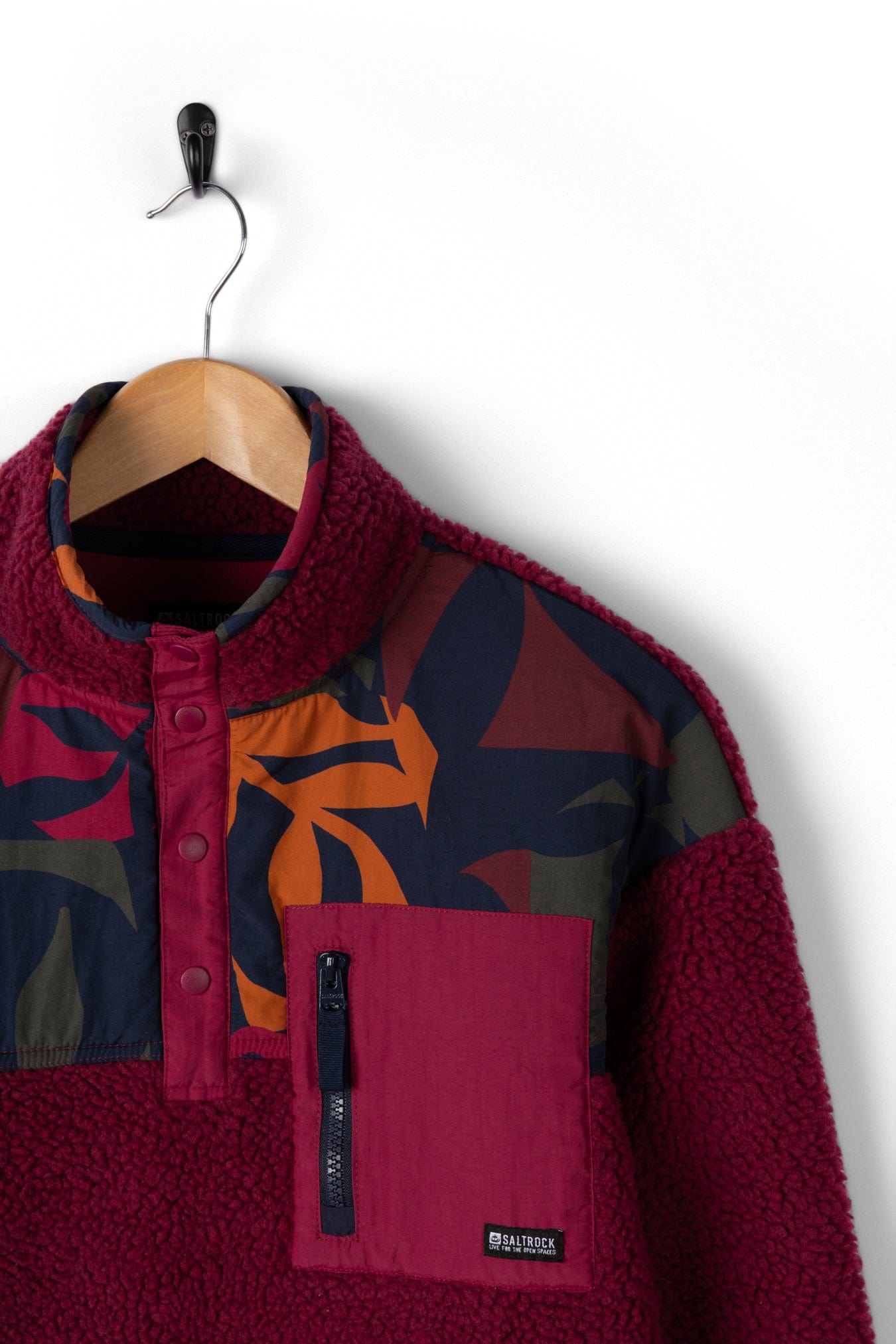 Balance Panel - Womens 1/4 Neck Zip Fleece - Dark Pink