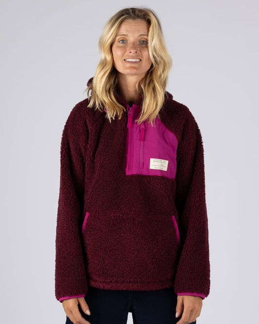 Holly - Fleece - Hooded - DARK PURPLE