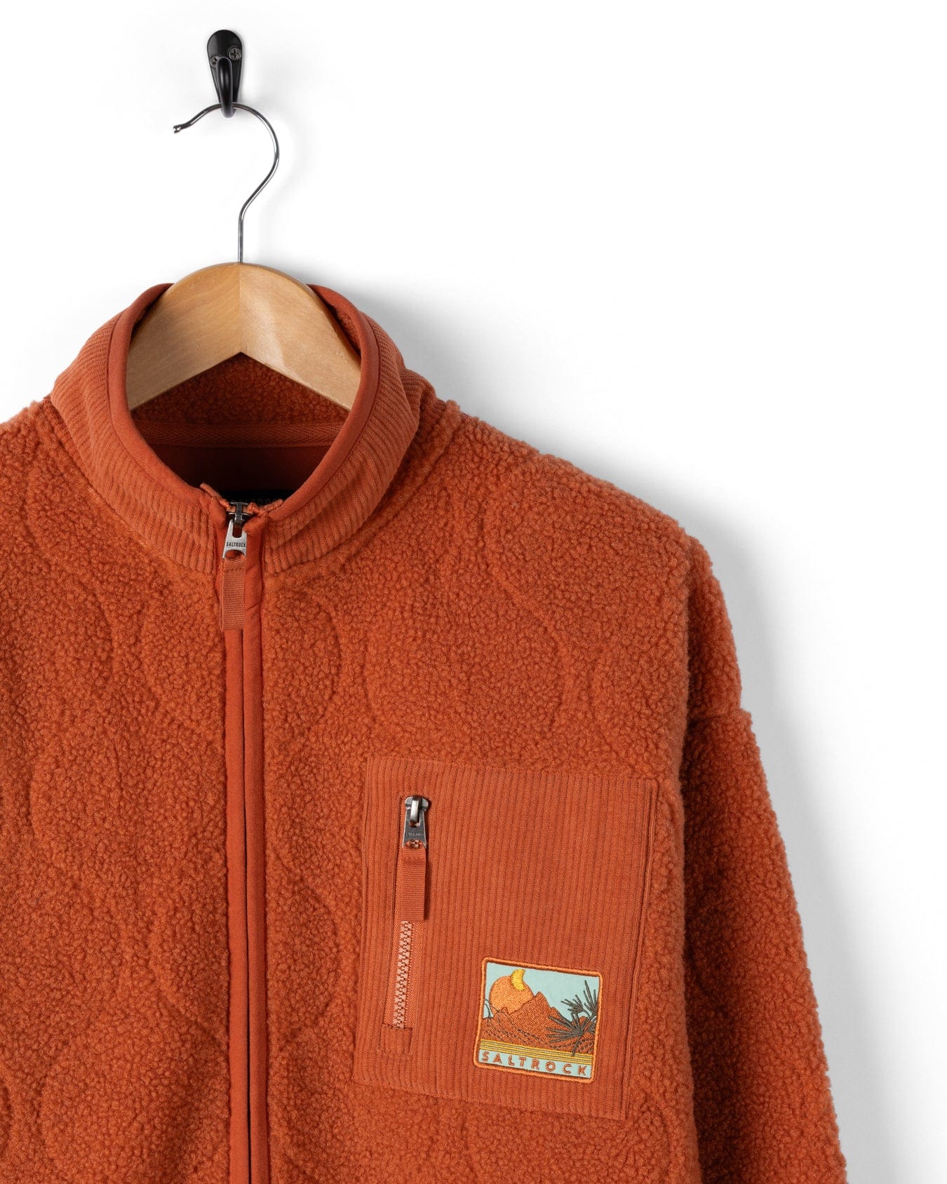 Jarvis - Womens Jacquard Zip Fleece - Orange