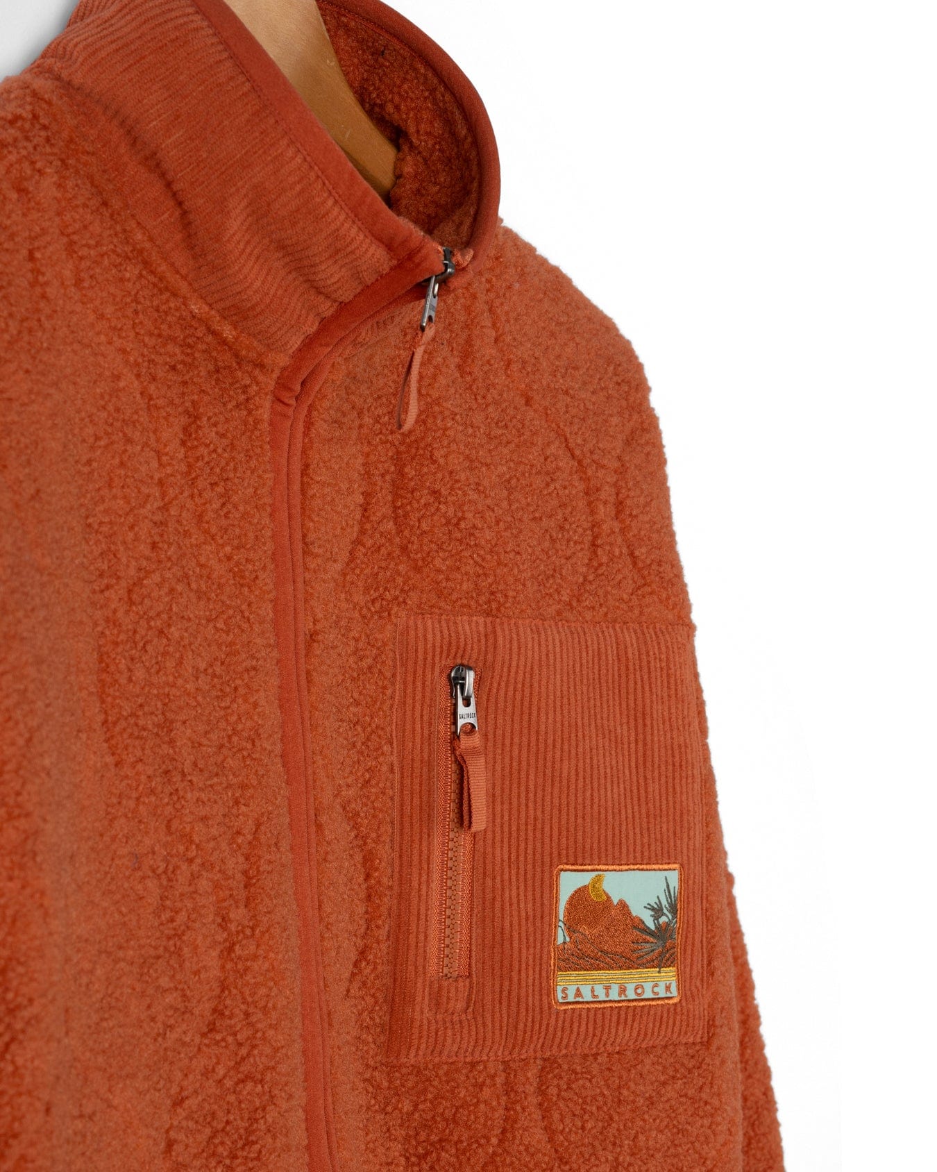 Jarvis - Womens Jacquard Zip Fleece - Orange