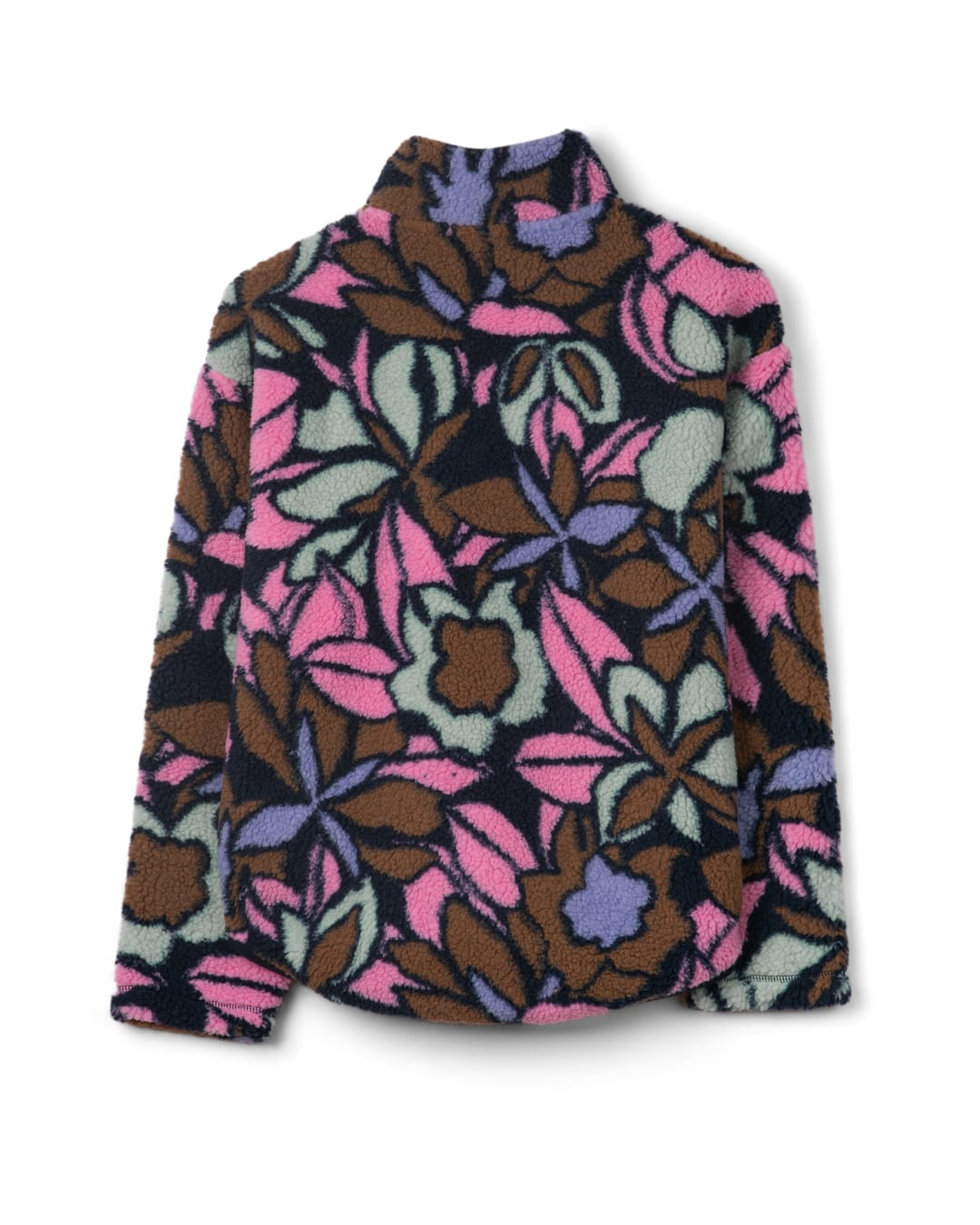 Fleur Womens 1/4 Neck Fleece In Pink