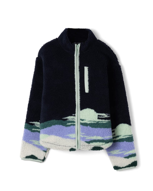 Apex Kids Zip Sherpa Fleece in Blue