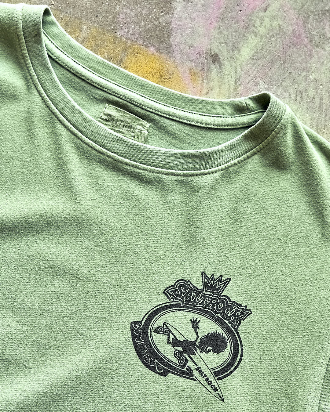 A Saltrock Little Creatures - Limited Edition 35 Years T-Shirt with a logo on it.