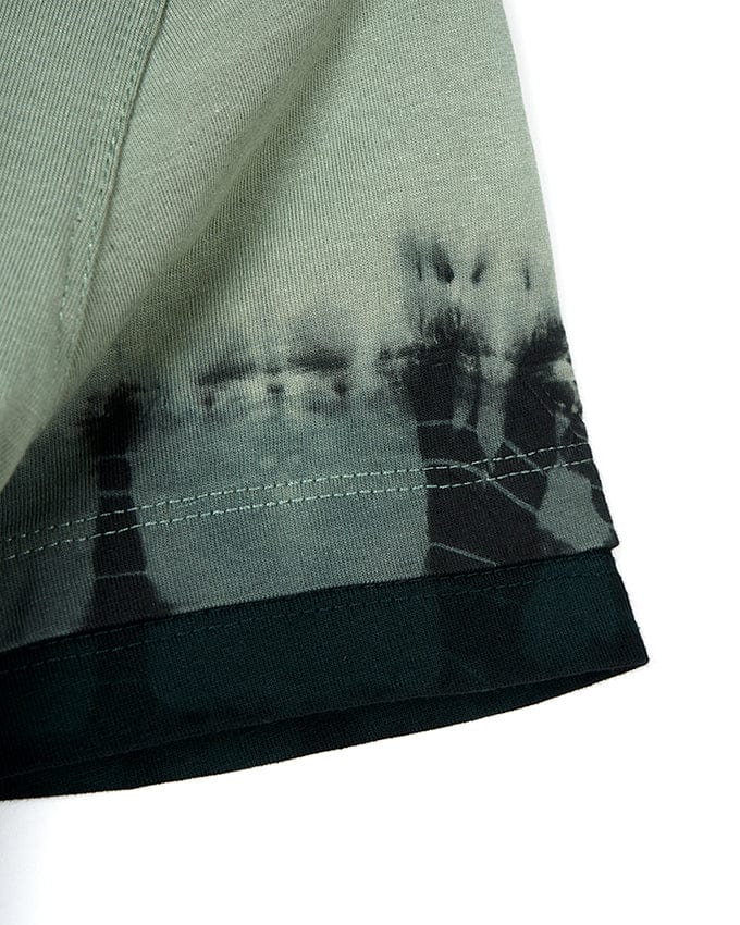 A Saltrock Live And Let - Kids Tie Dye Short Sleeve T-Shirt - Green.