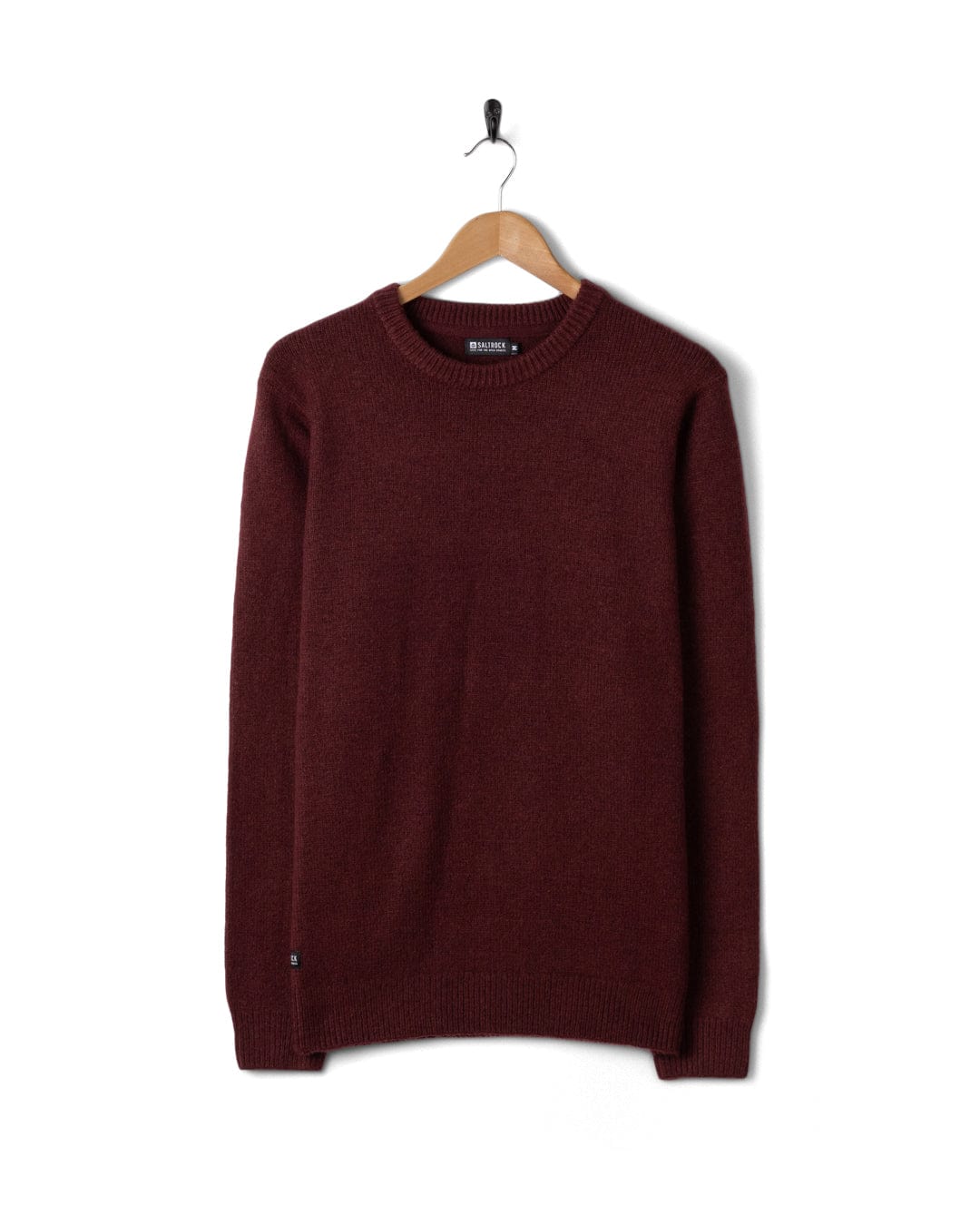 Bowen - Mens Long Sleeve Crew Knit - Purple