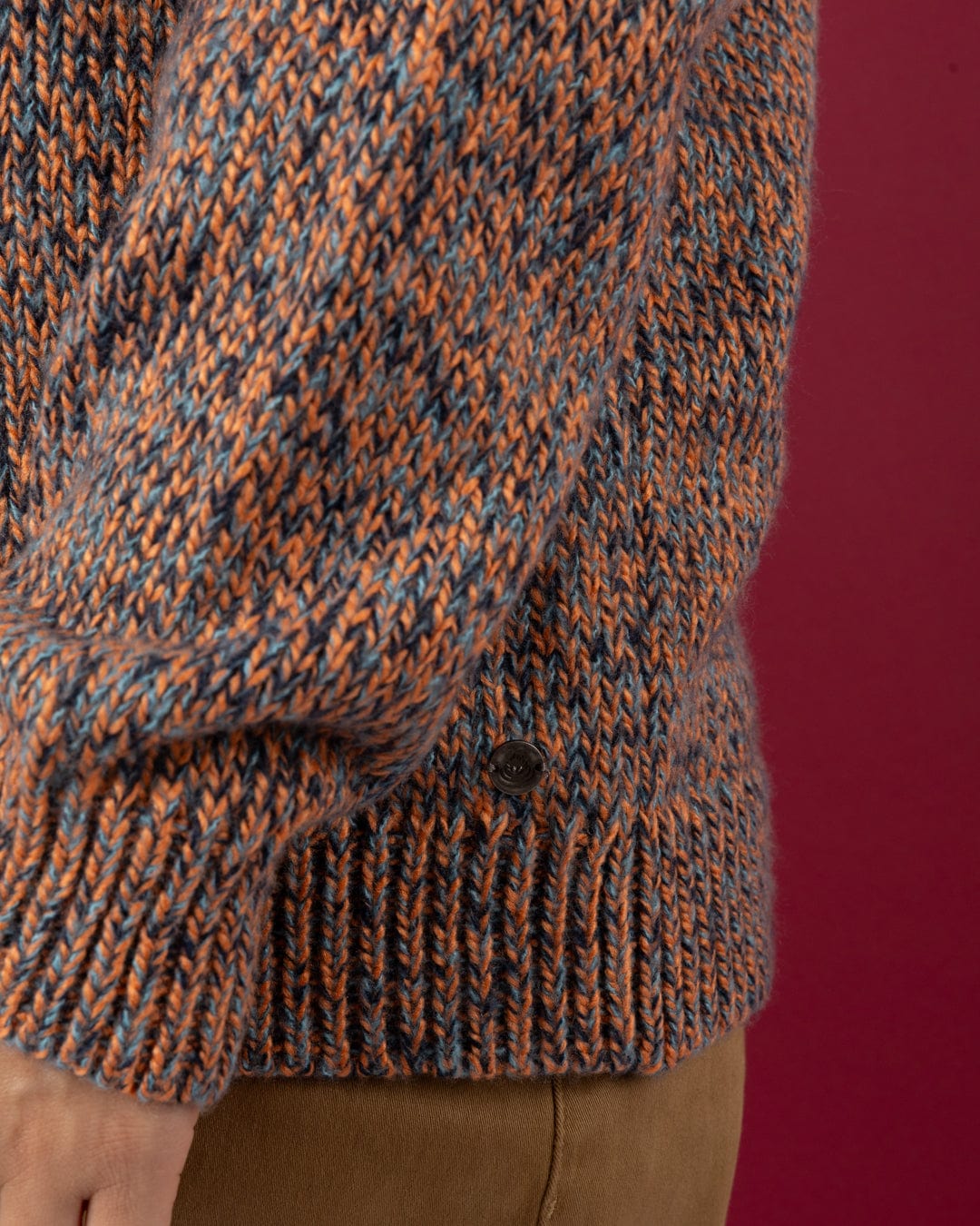 Sian - Womens Fisherman Jumper - Orange