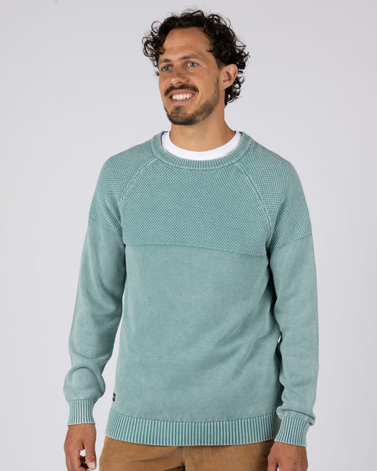 Coombe Mens Knitted Jumper in Blue
