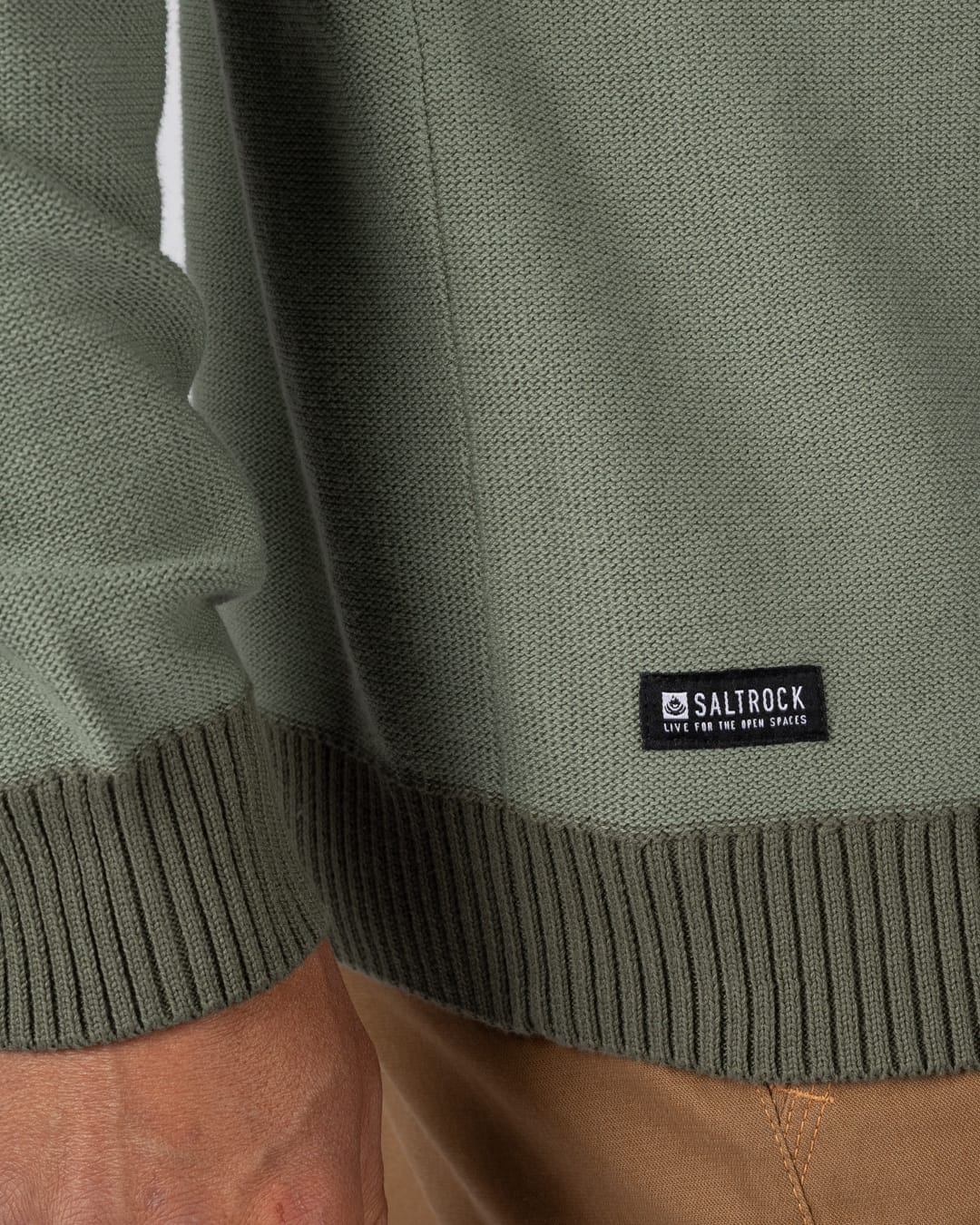 Callum Mens Knitted Jumper in Green