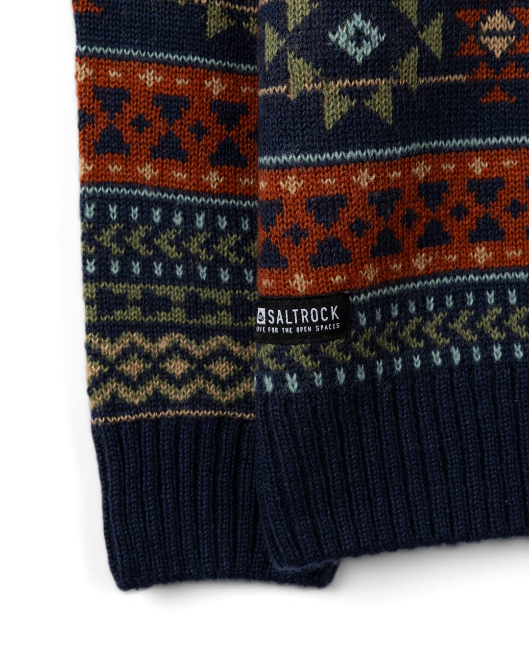 Treehouse Knit - Mens Patterned Jumper - Blue