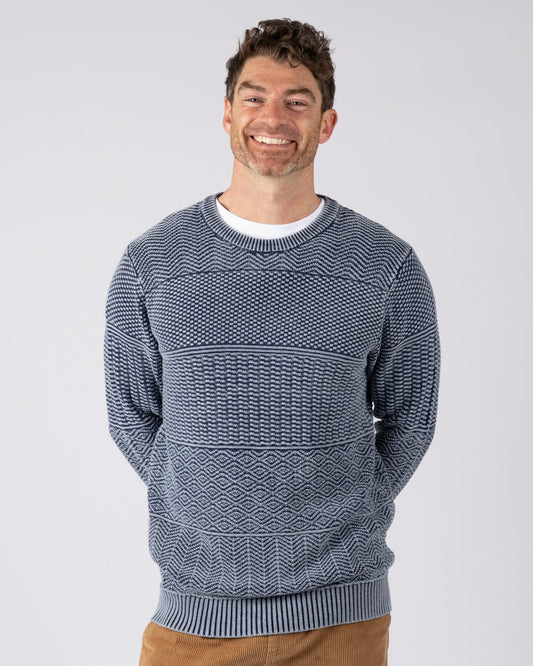 Osman Mens Knitwear in Dark Blue