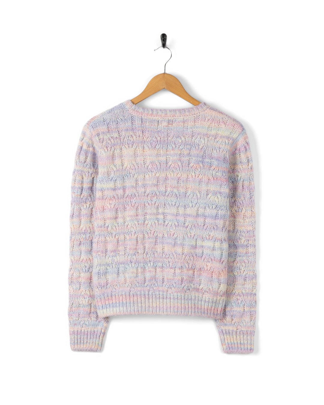 Reeny - Womens Pastel Cable Jumper - Purple