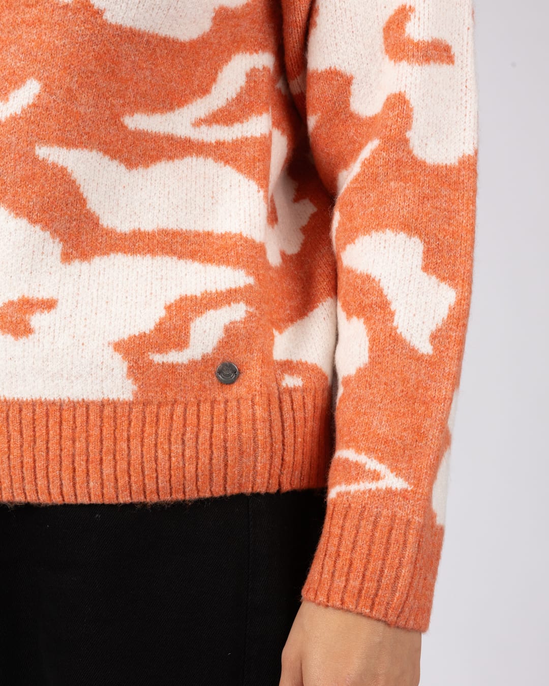 Eden Womens Floral Jumper in Orange