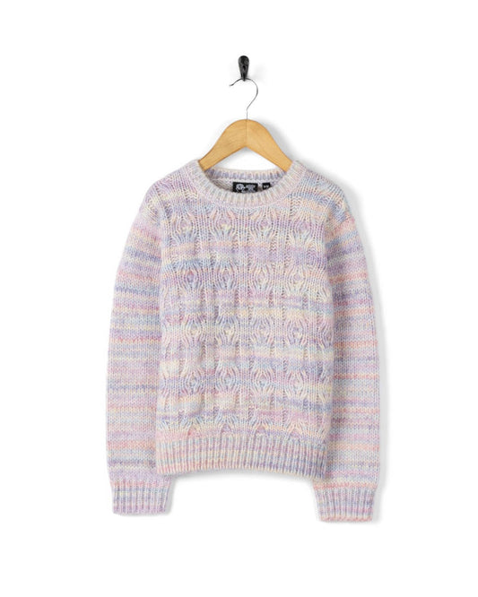 Reeny Rainbow - Kids Pastel Cable Jumper - Purple