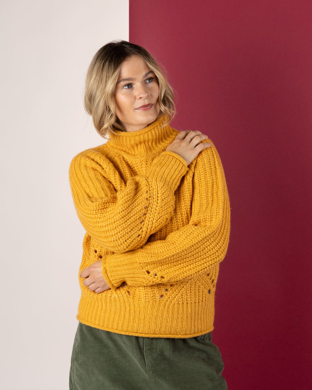 Andie - Chunky Knitted Jumper - Yellow