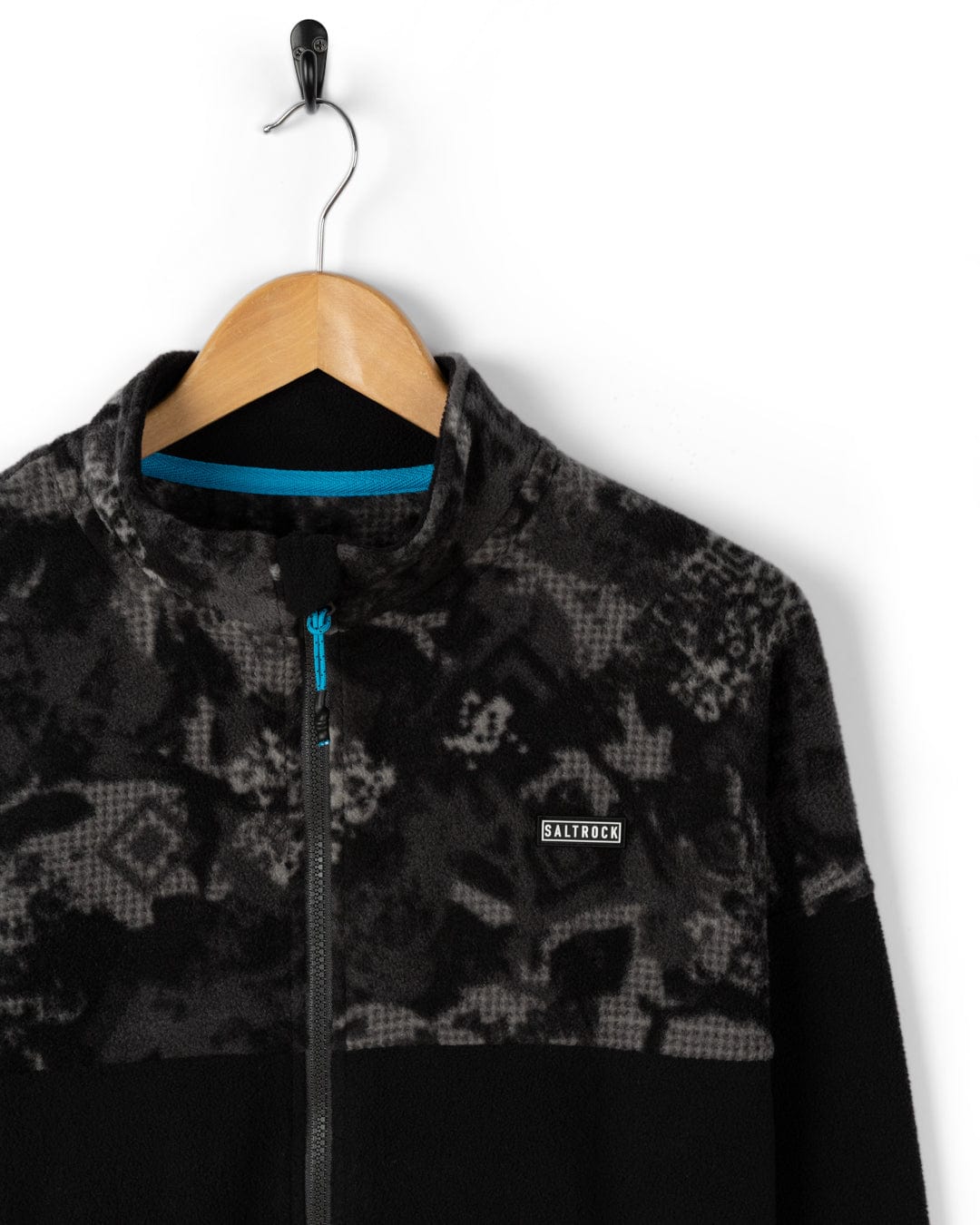 Theo Elemental - Mens 1/4 Neck Fleece - Black