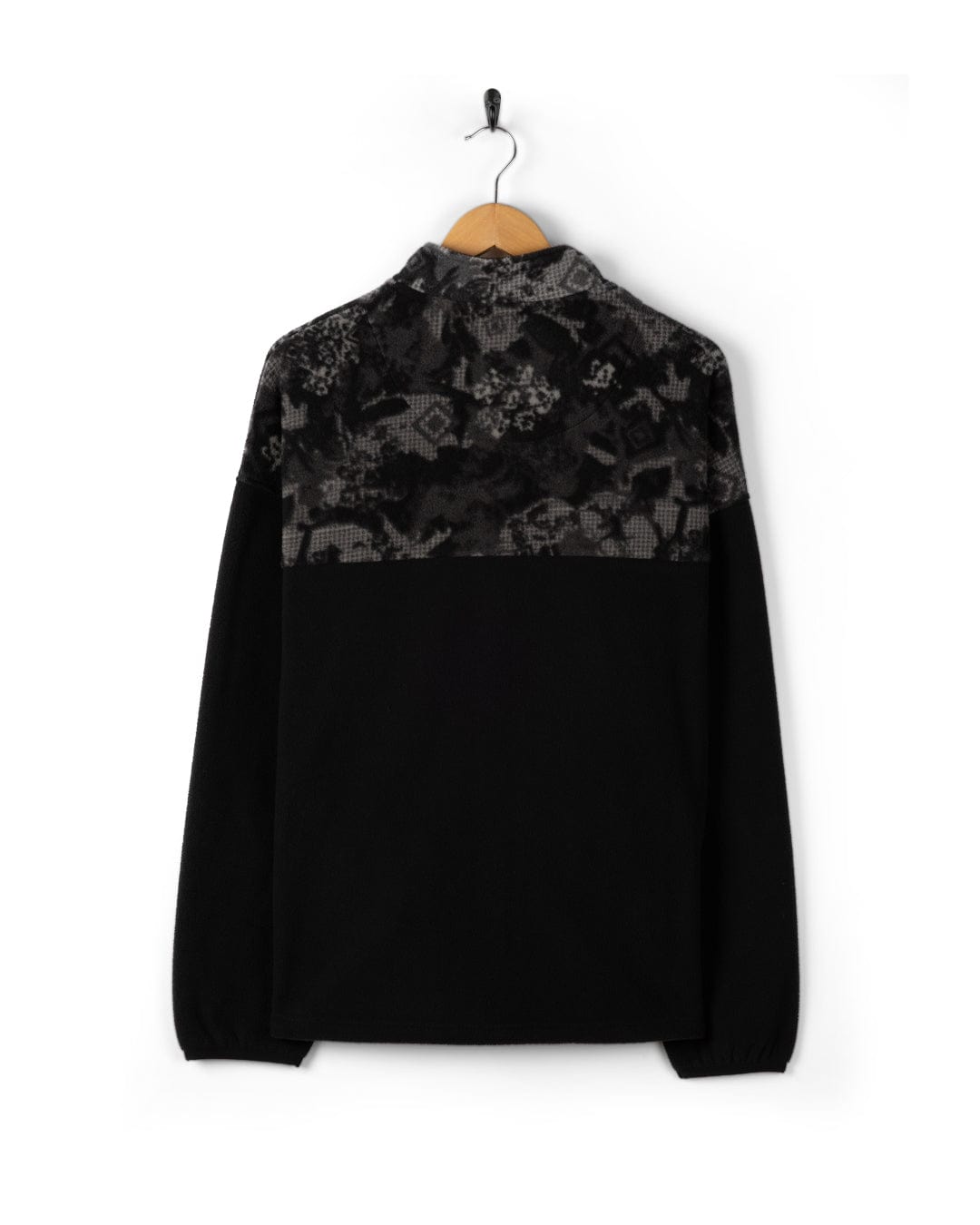 Theo Elemental - Mens 1/4 Neck Fleece - Black