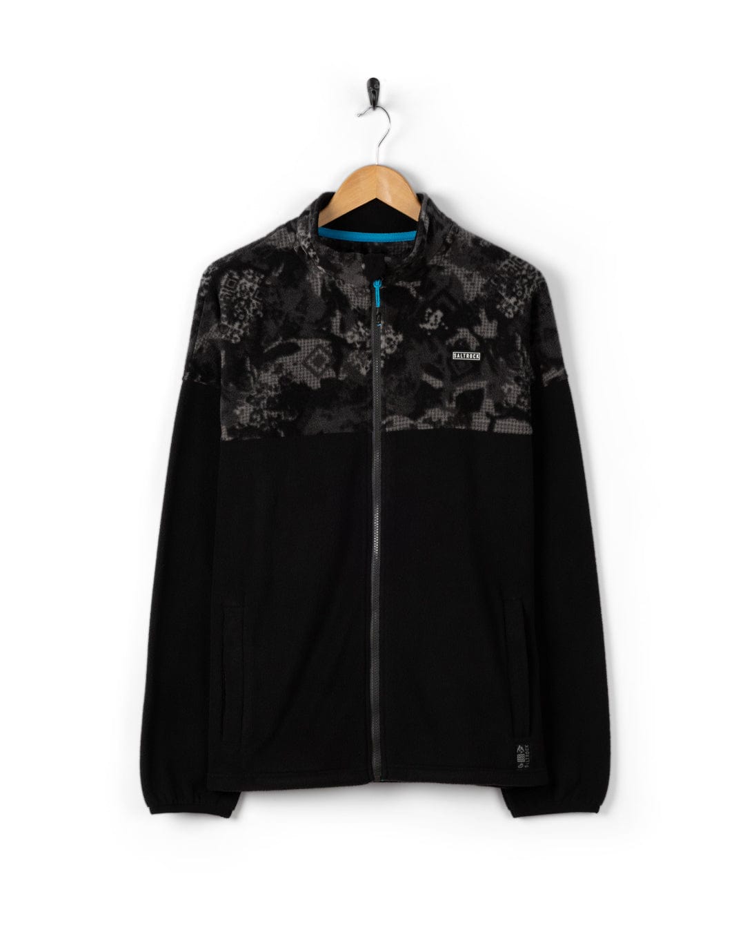 Theo Elemental - Mens 1/4 Neck Fleece - Black