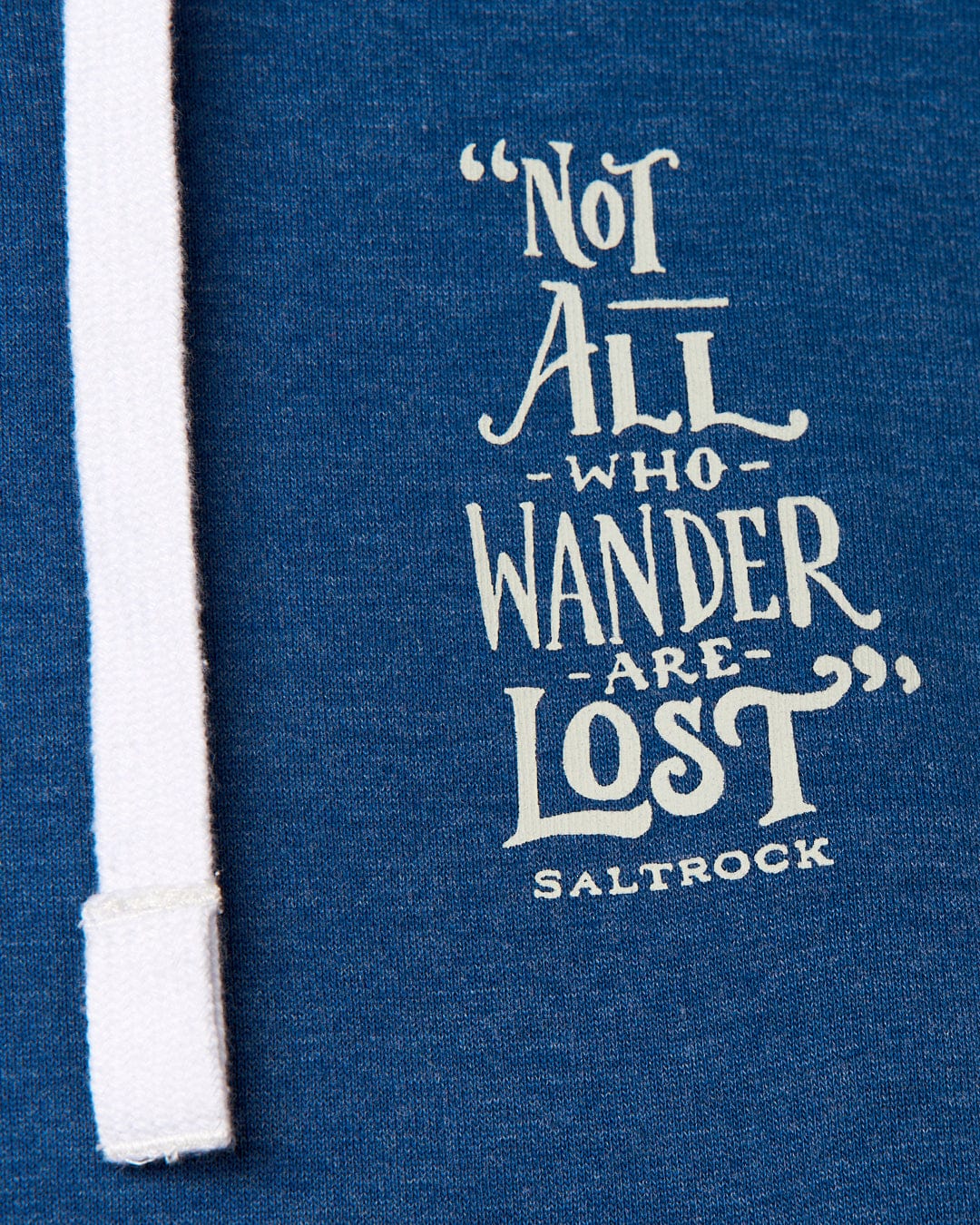 Not all who wander are lost in this cozy Saltrock Lost Ships - Mens Pop Hoodie - Blue Marl with a draw cord hood. Embroidered with a sailboat design, this hoodie is perfect for those who love to explore.