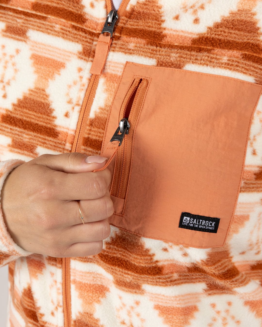 Portis - Womens Microfibre Zip Fleece - Orange