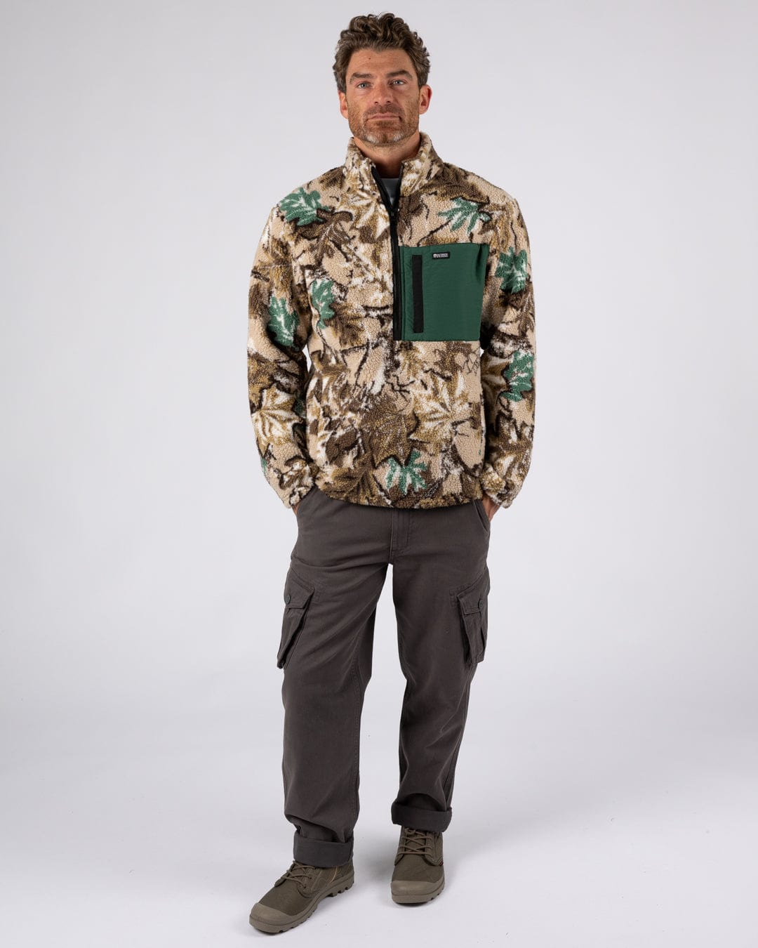 True Camo - Mens 1/4 Neck Fleece - Camo