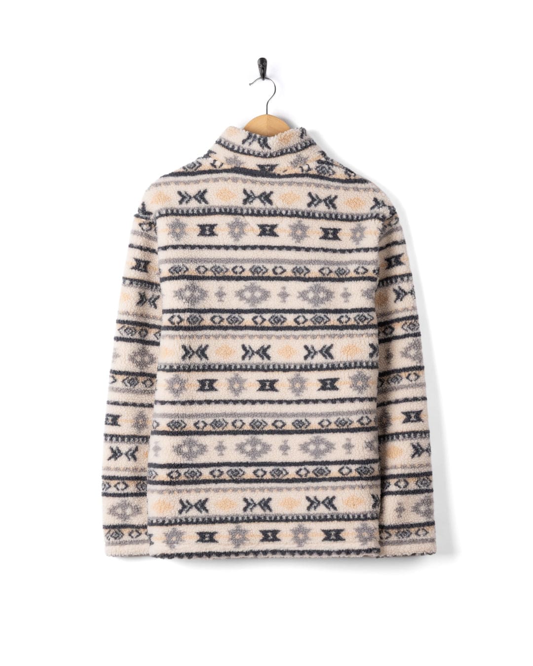 Morgan - Mens 1/4 Neck Borg Fleece - Cream