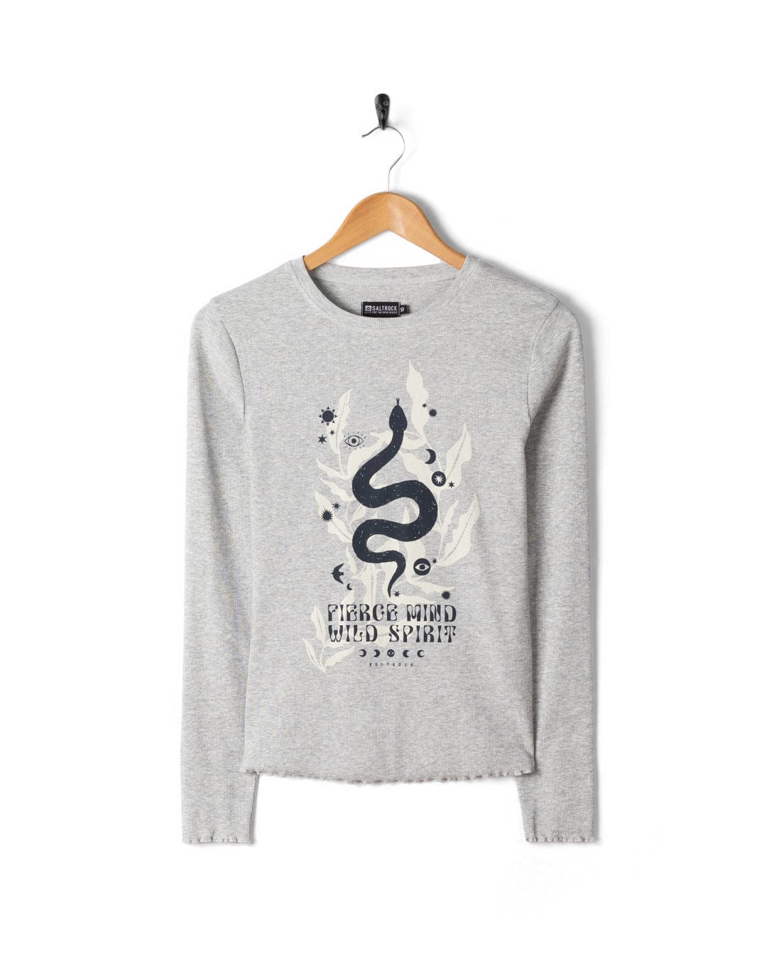 Charmer -Womens Long Sleeve T-Shirt - Grey