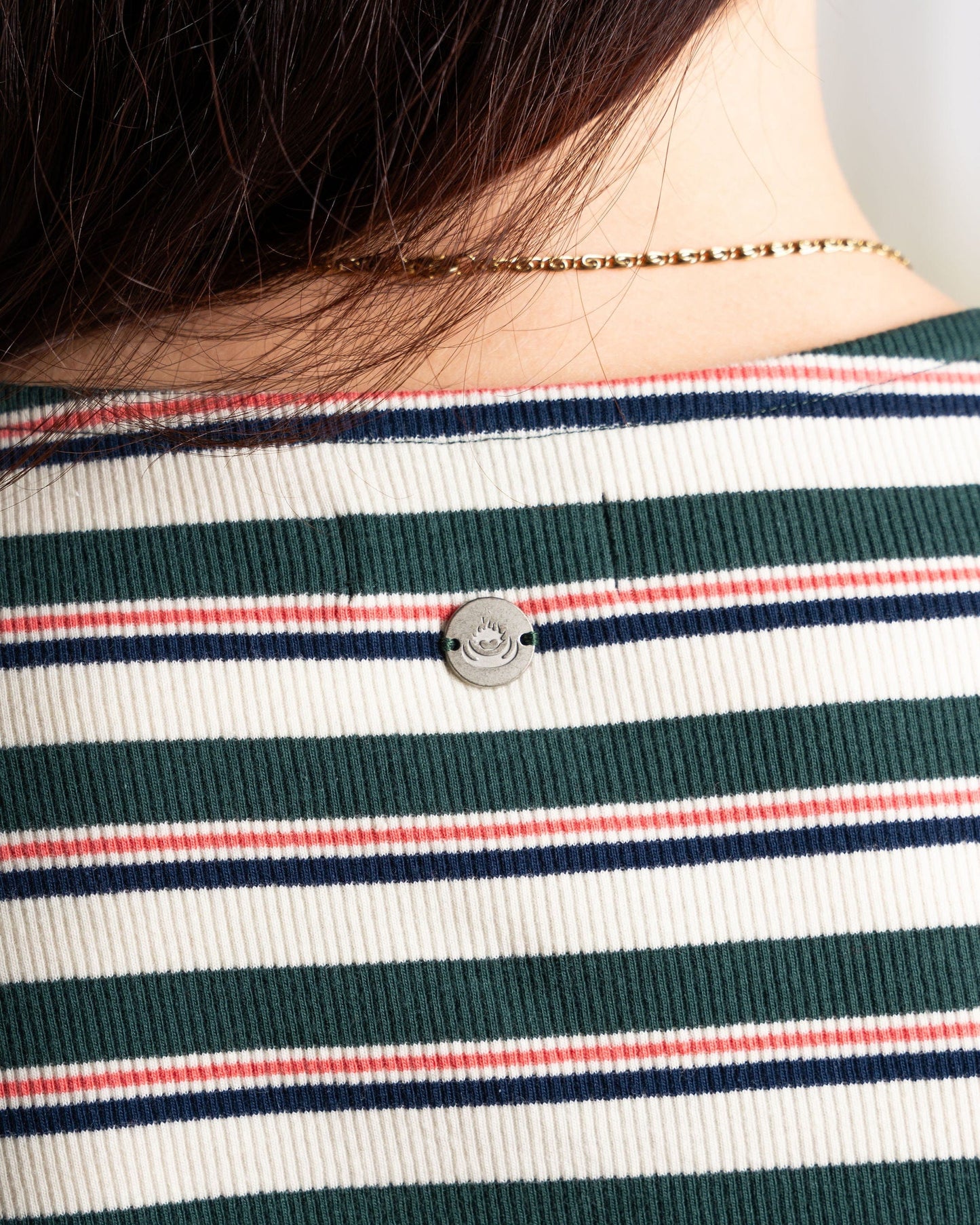 Lenna - Womens Long Sleeve Top - Cream Stripe