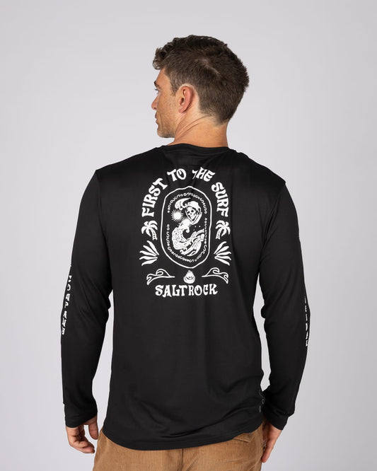 Cult Hybrid Mens Long Sleeve T-Shirt in Black