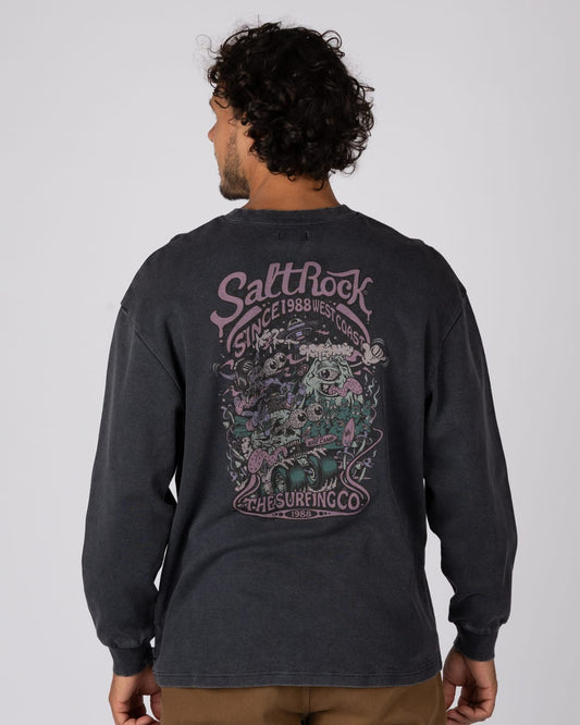Race To Base Mens Long Sleeve T-Shirt In Dark Grey