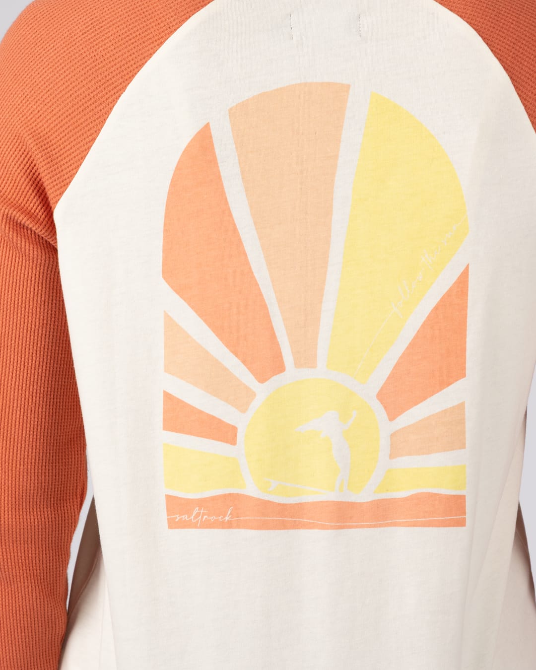 Helios Womens Raglan Long Sleeve T-Shirt in Orange