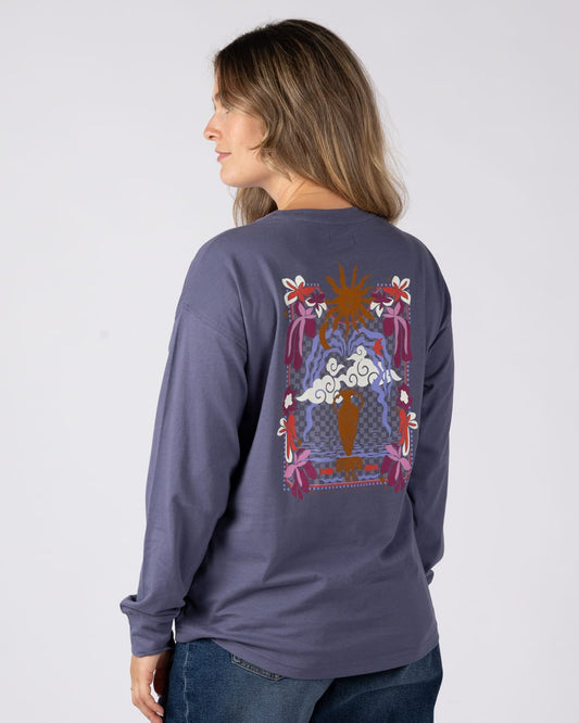 Athena Womens Long Sleeve T-Shirt in Blue