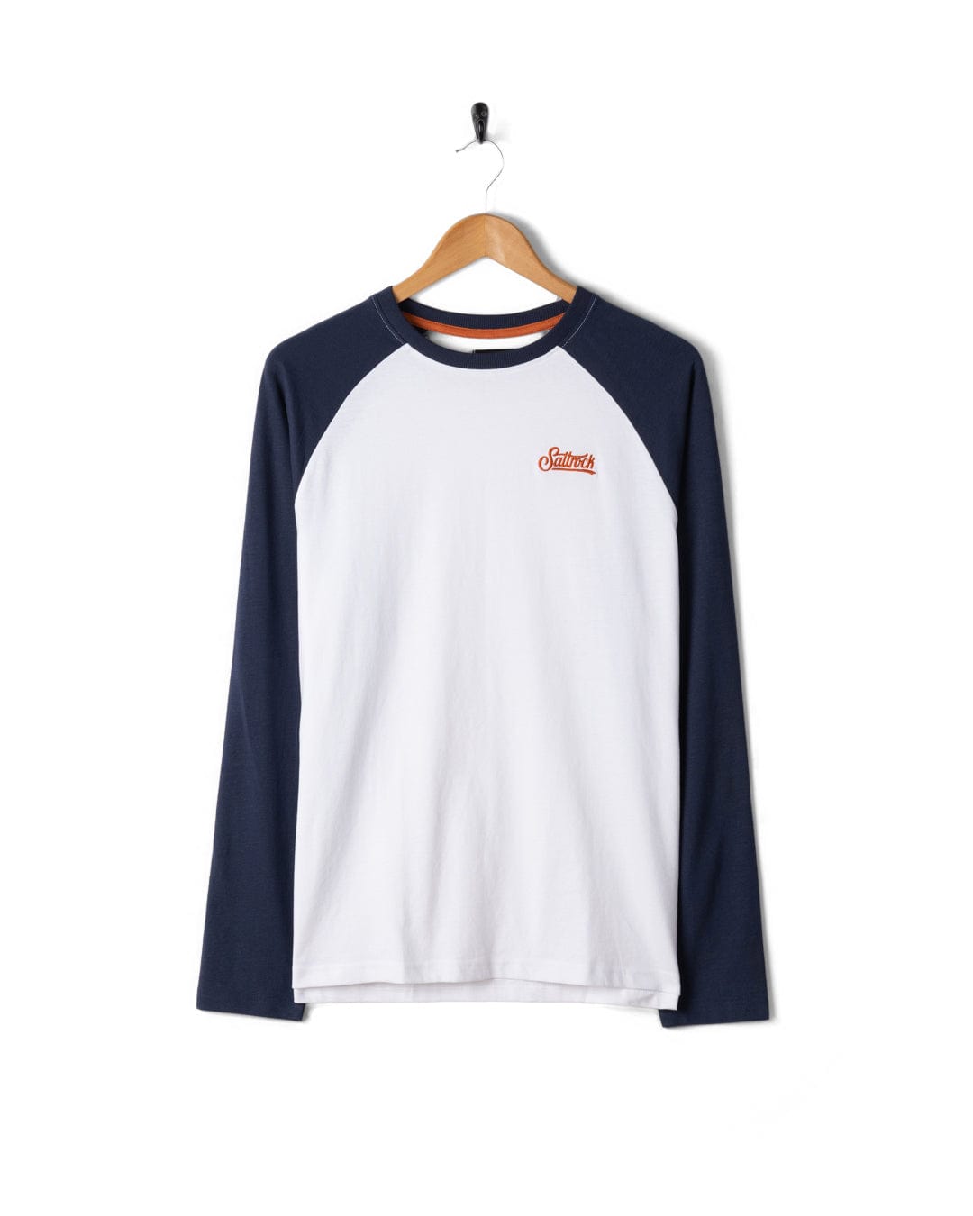 Pitcher Embroidery - Mens Raglan Long Sleeve T-Shirt - Dark Purple