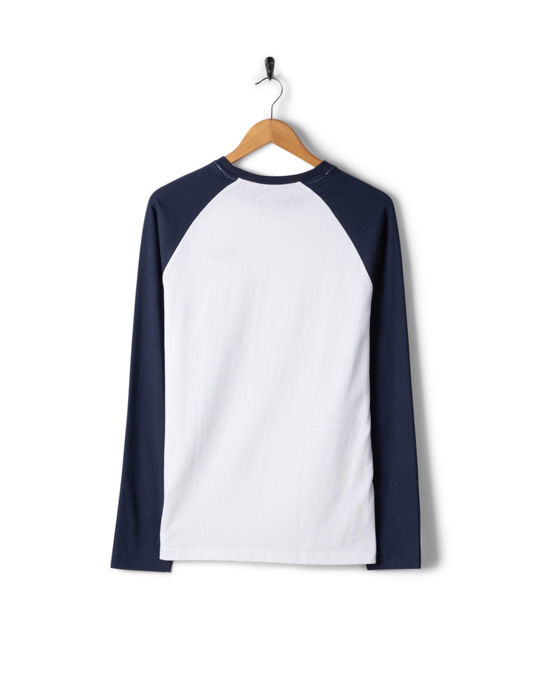 Pitcher Embroidery - Mens Raglan Long Sleeve T-Shirt - Dark Purple