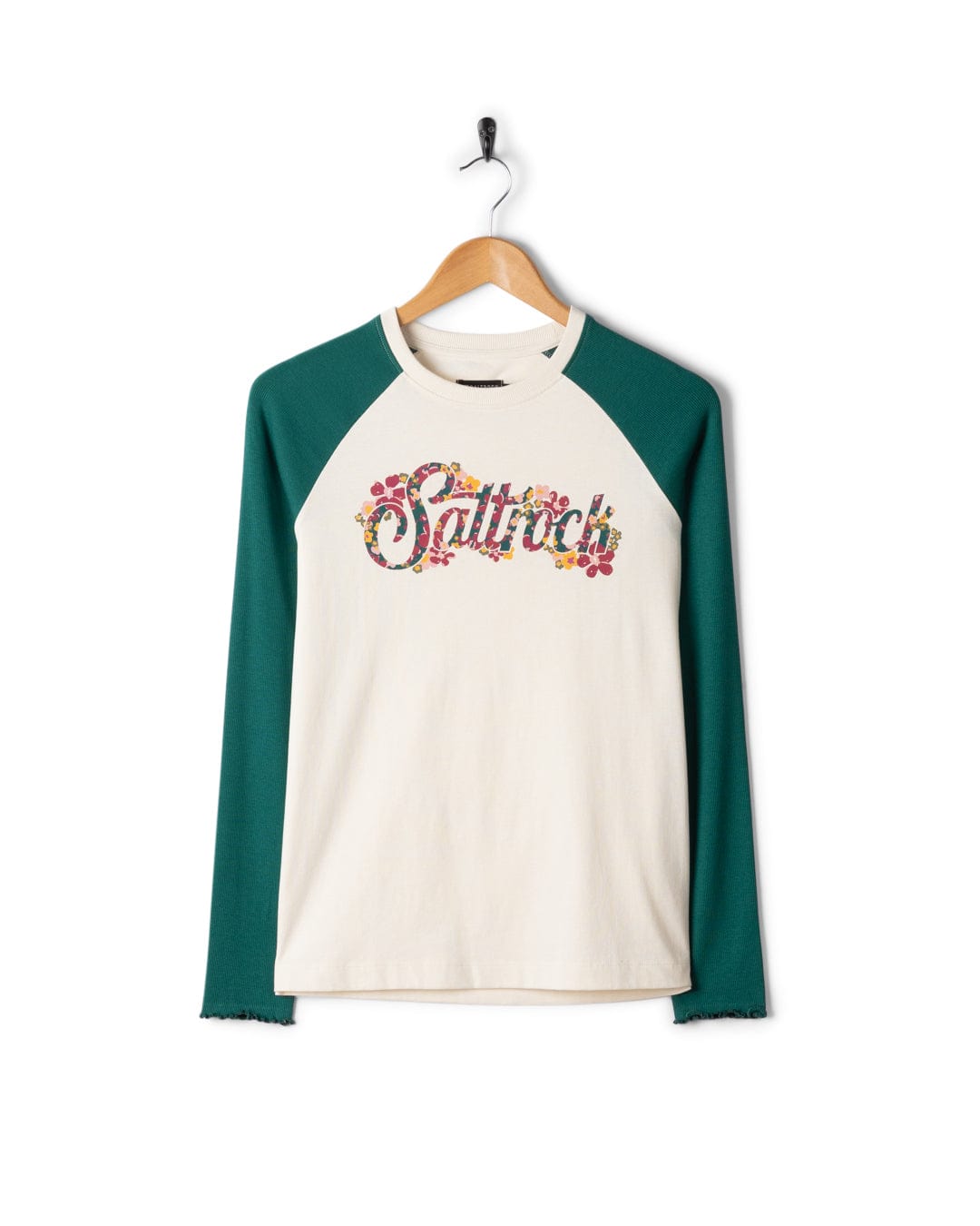 Trader Ditsy - Womens Long Sleeve T-Shirt - Teal