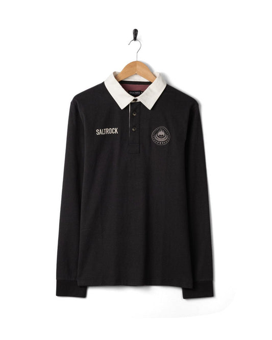 Rugby Field Notes - Mens Long Sleeve T-Shirt - Dark Grey