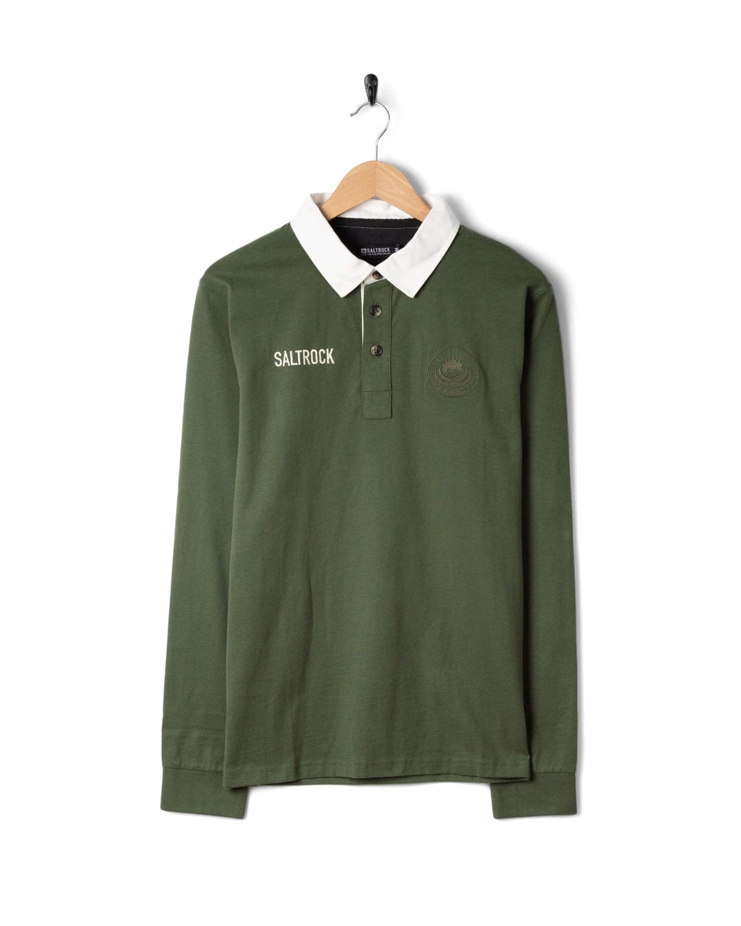 Rugby Field Notes - Mens Long Sleeve T-Shirt - Dark Green