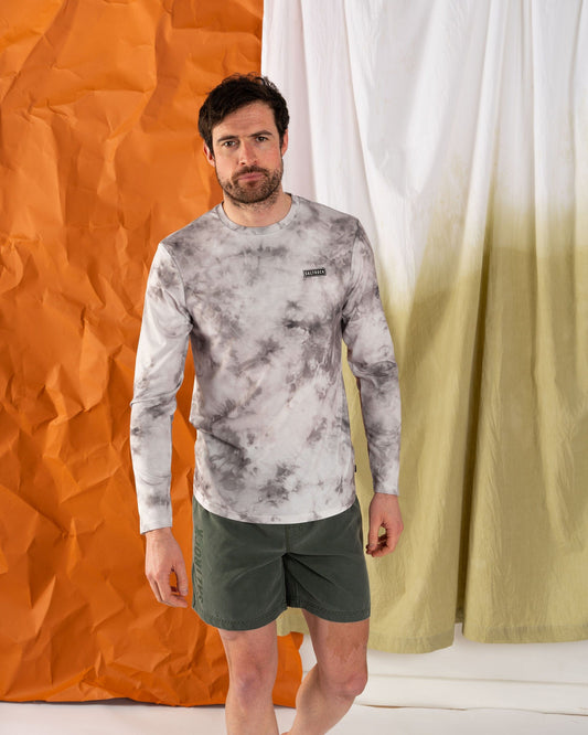 Rebalance Hybrid Mens UPF 50+ Long Sleeve T-Shirt in Grey