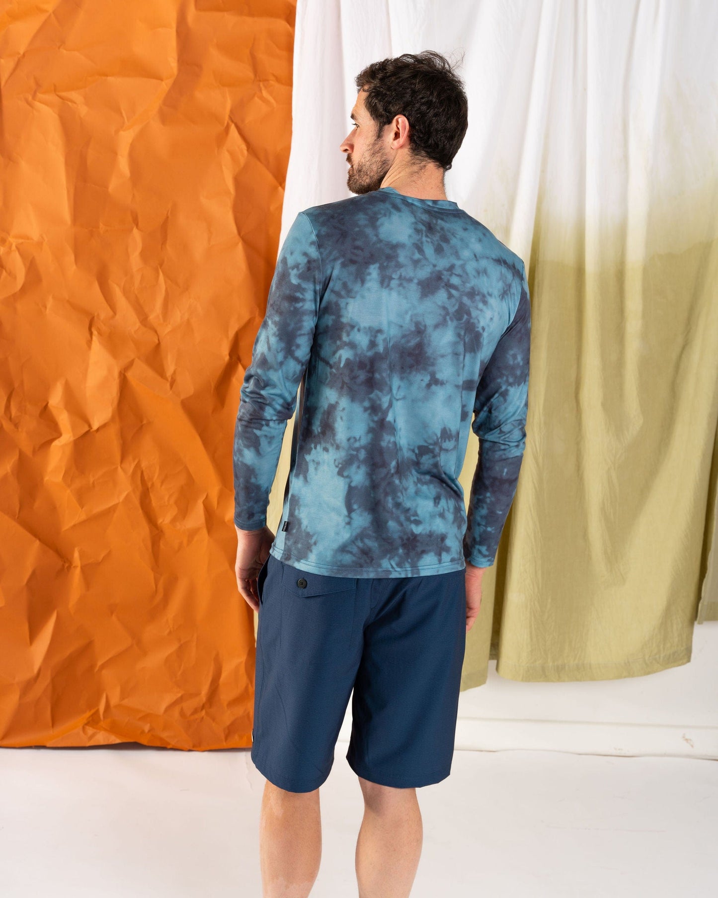 Rebalance Hybrid - Mens UPF 50+ Long Sleeve T-Shirt - Blue