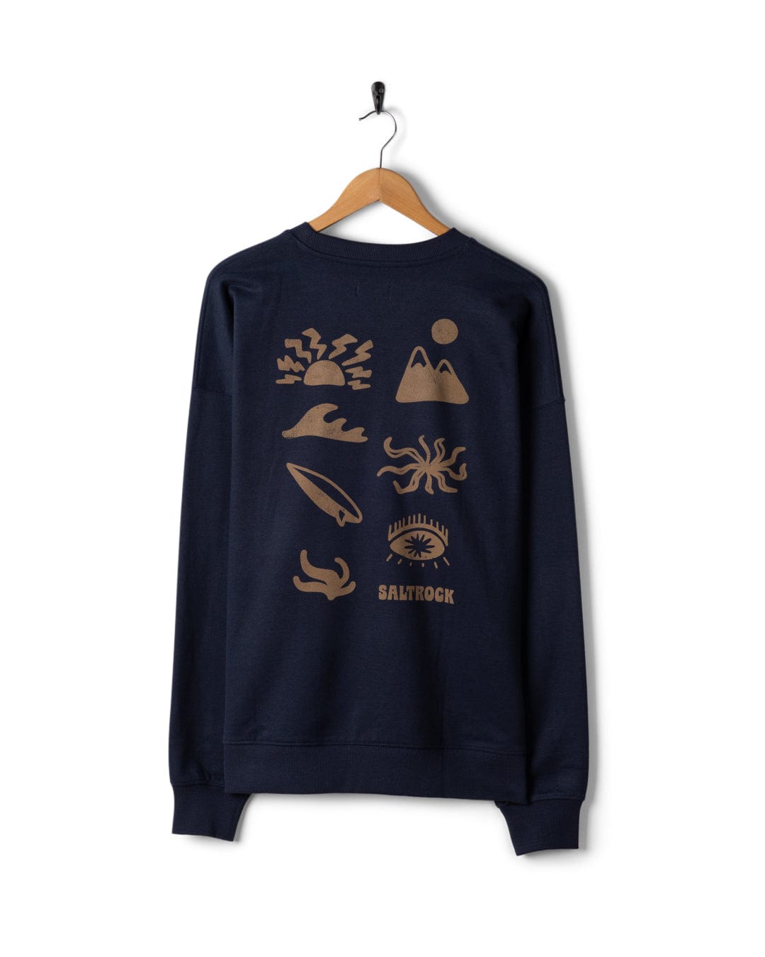 Block Icons - Mens Oversized Sweatshirt - Blue