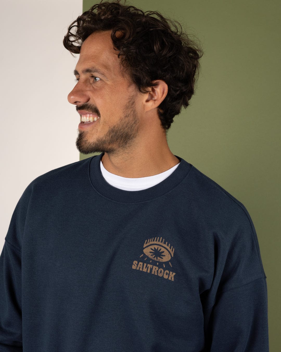 Block Icons - Mens Oversized Sweatshirt - Blue