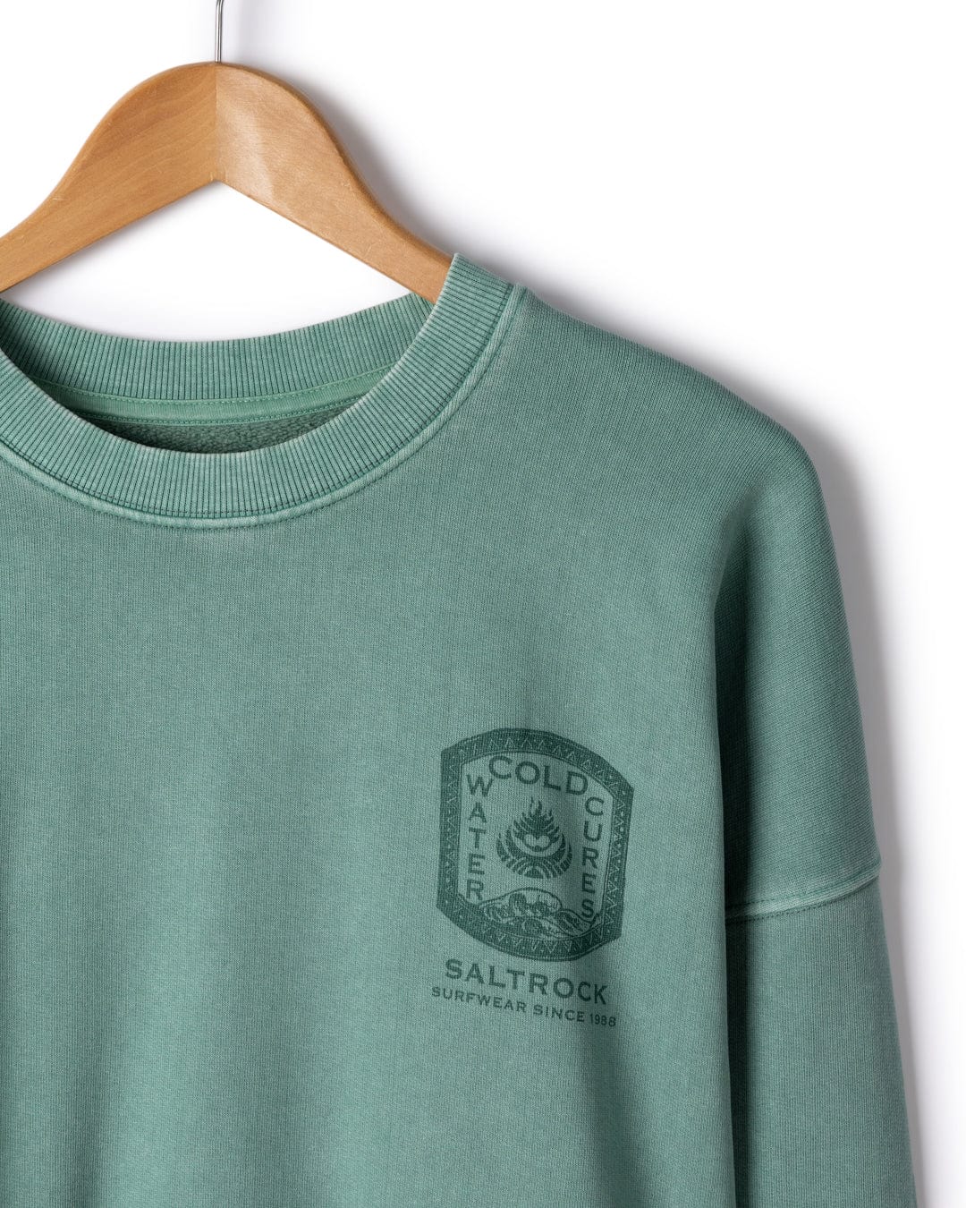 Cold Water Cures - Mens Oversized Sweatshirt - Green - AW25