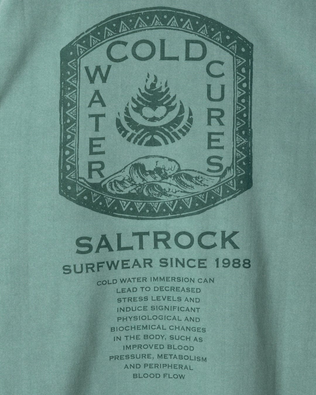 Cold Water Cures - Mens Oversized Sweatshirt - Green - AW25