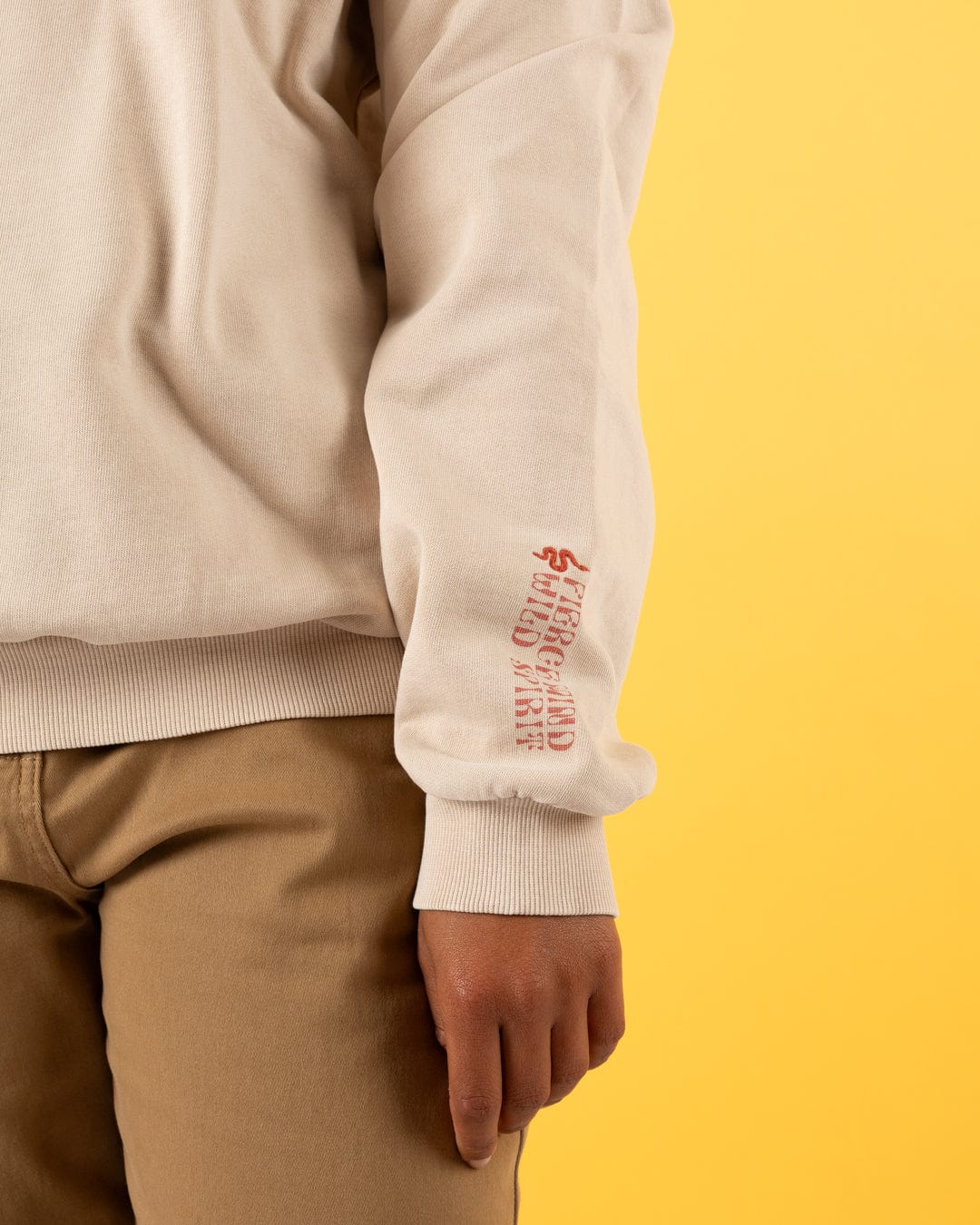 Charmer - Womens Oversized Sweat Shirt - Light Brown