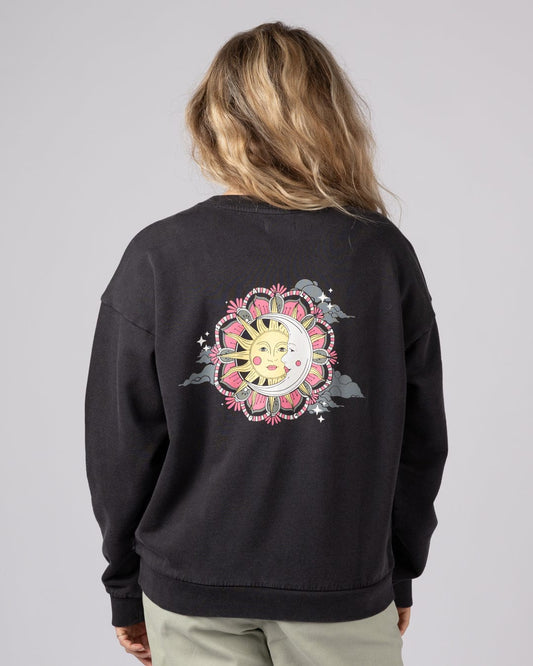 Midnight - Womens Oversized Sweatshirt - Dark Grey